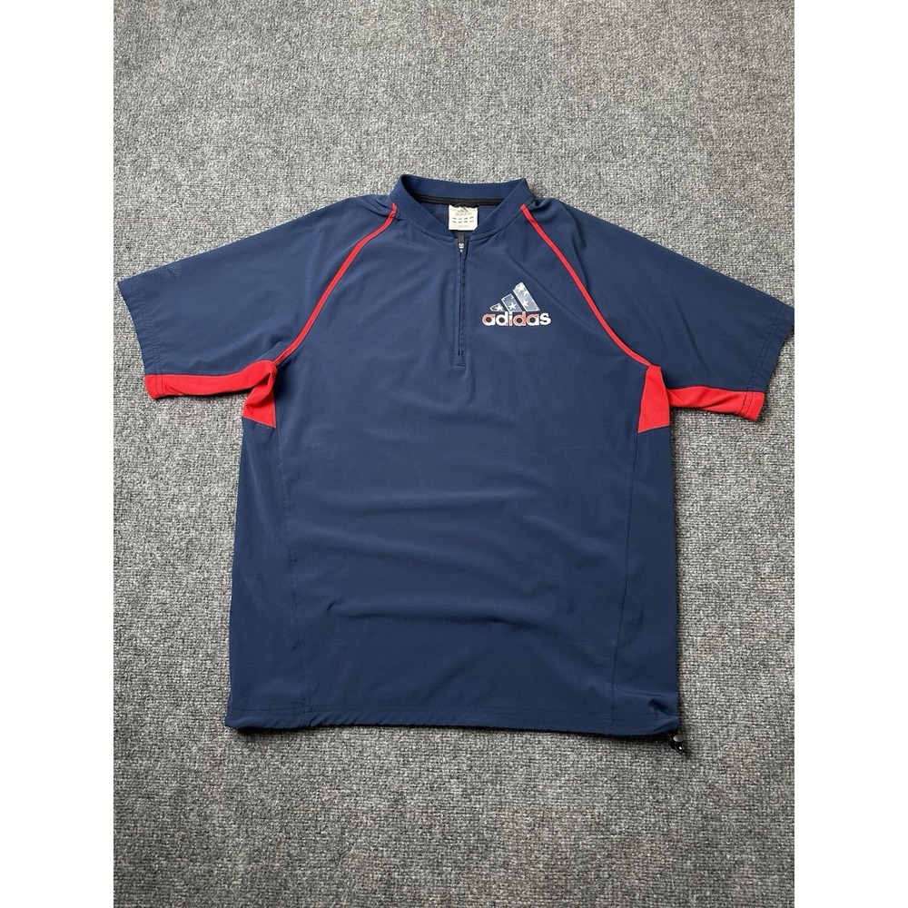 Mens Adidas Half Zip Training Top Navy Red Aeroready 2021, Size S